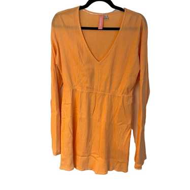 Something New Light Orange Chrissy V-Neckline Sho… - image 1