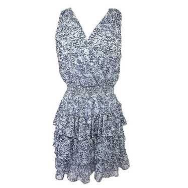 1. State Floral Tiered Ruffle Dress Womens M Blue… - image 1