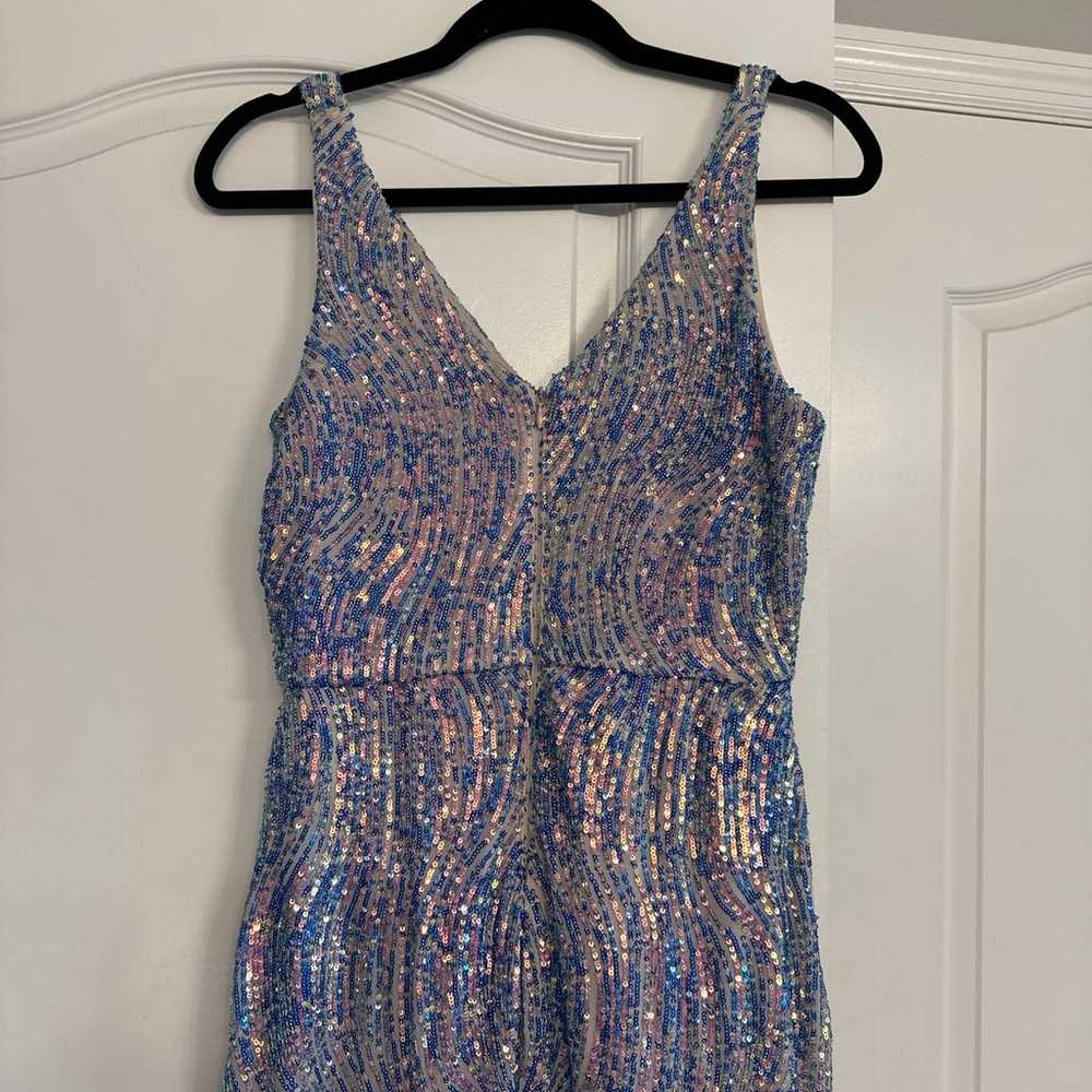 Nightway iridescent sequin gown - image 6