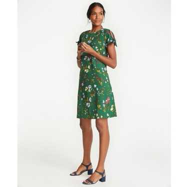 Ann Taylor Floral Tie Sleeve Shift Dress size 8