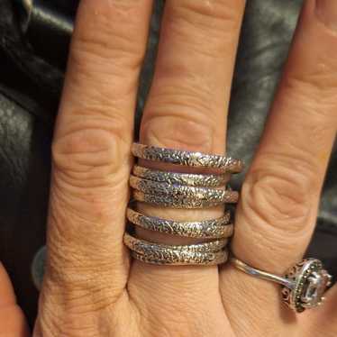 Vintage silver wrap ring - image 1