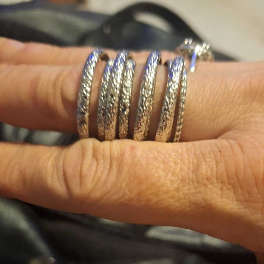 Vintage silver wrap ring - image 2