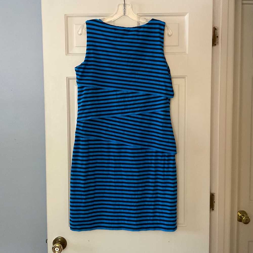 J. McLaughlin Nicola Dress Blue Size L Tiered Cat… - image 5