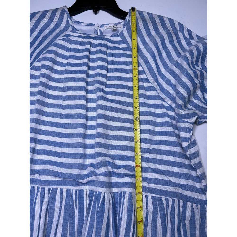 Maisie blue and white striped Empire waist dress … - image 4