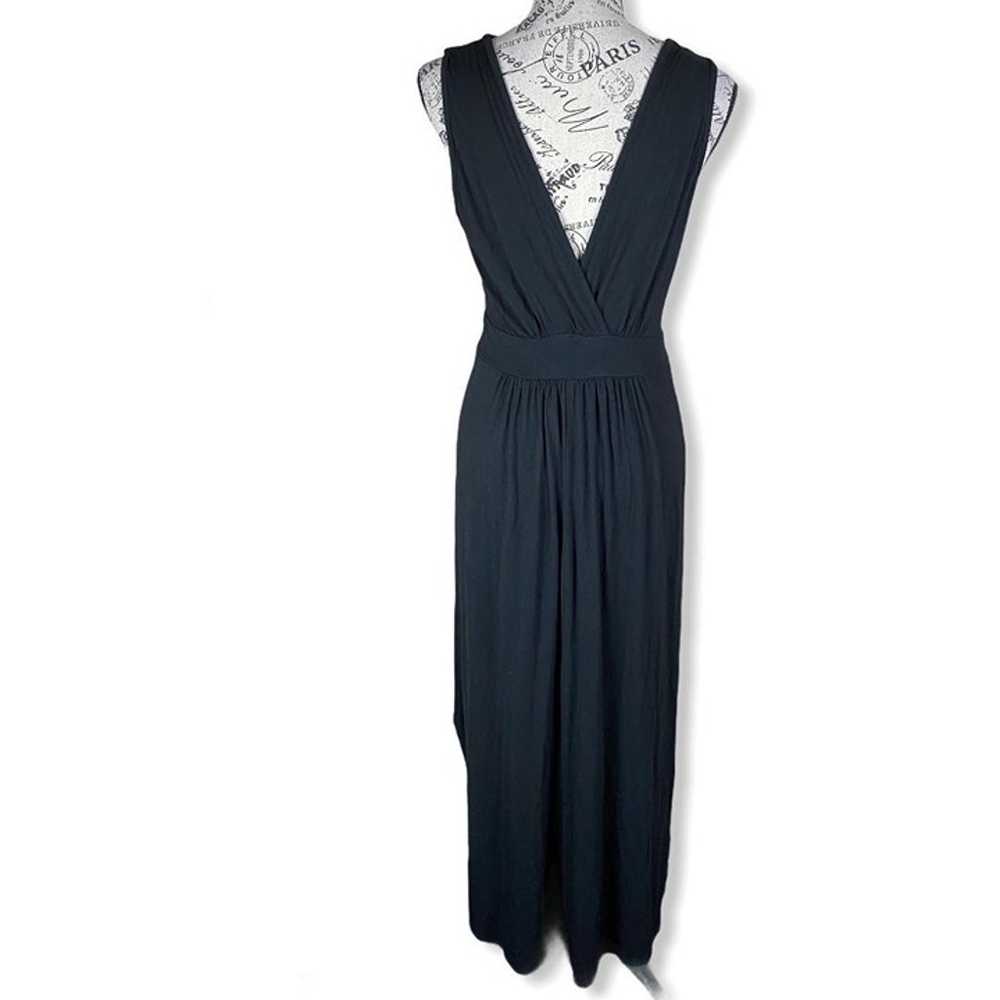 FRAICHE BY J, V-Neck Jersey Maxi Dress, Navy Blue… - image 2