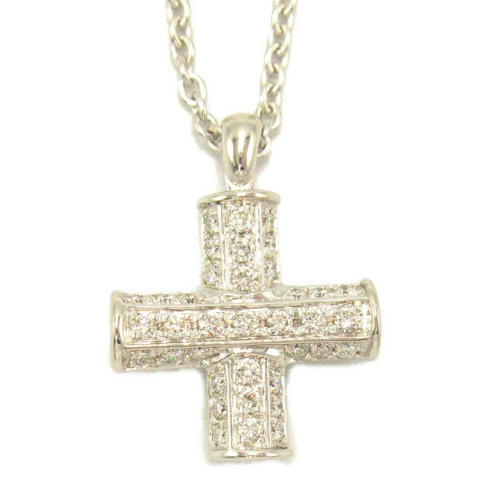 Bvlgari Bvlgari Latin Cross Necklace K18Wg (White… - image 2