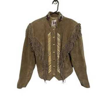 【DIAMOND LEATHERS】LEATHER WESTERN JACKET Diamond Leathers Suede Fringe Jacket - Etsy