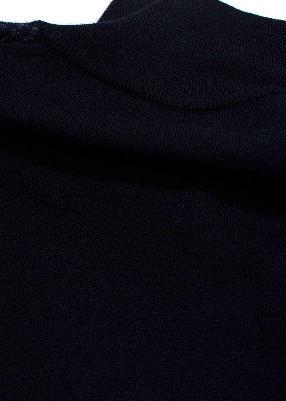 Managed by hewi Canali Wool Navy Quater Zip Neck … - image 3