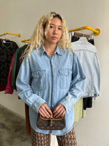 vintage light denim button up