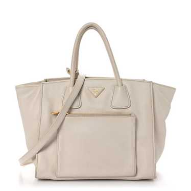 PRADA Vitello Daino Shopping Tote Talco