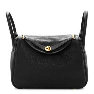 HERMES Taurillon Clemence Lindy 30 Black