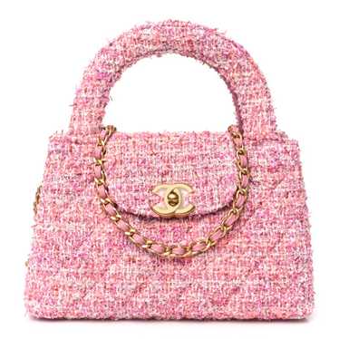 CHANEL Tweed Quilted Nano Kelly Shopper Pink - image 1