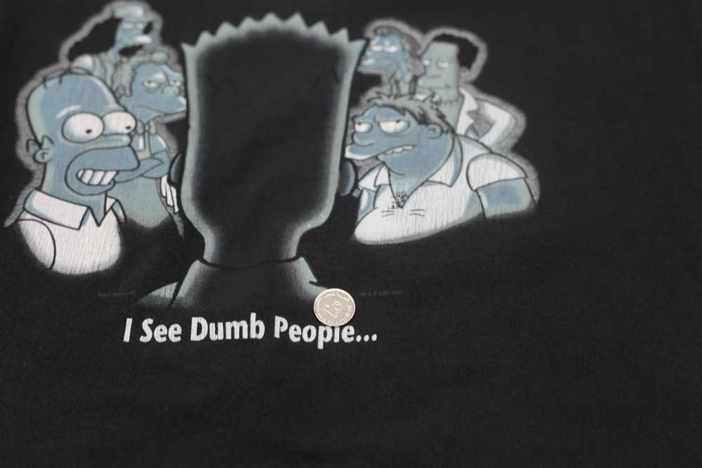 2001 Vintage The Simpsons I See Dumb People T-Shi… - image 4