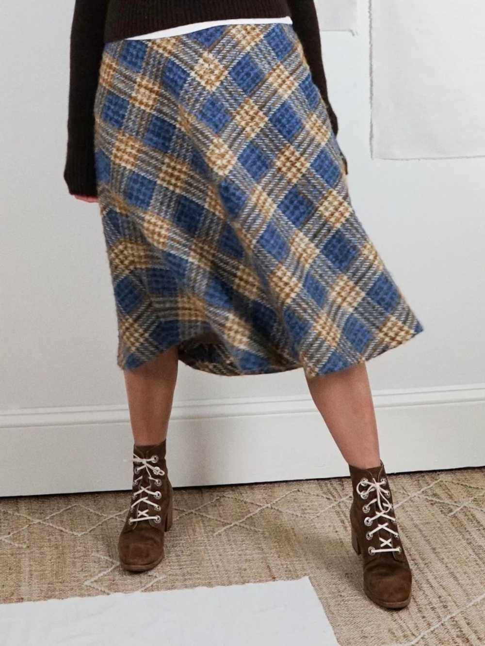 Vintage 70's Plaid Wool Skirt - image 6