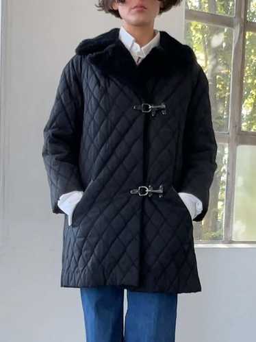 60s Quilted Stag Parka - White