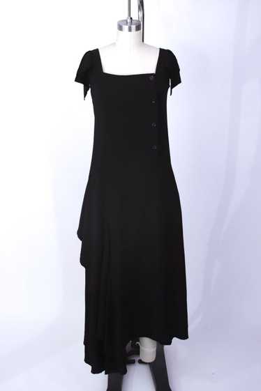 Yohji Yamamoto +Noir Draped Midi Dress