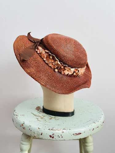 Vintage 1930s millinery sun hat - image 1