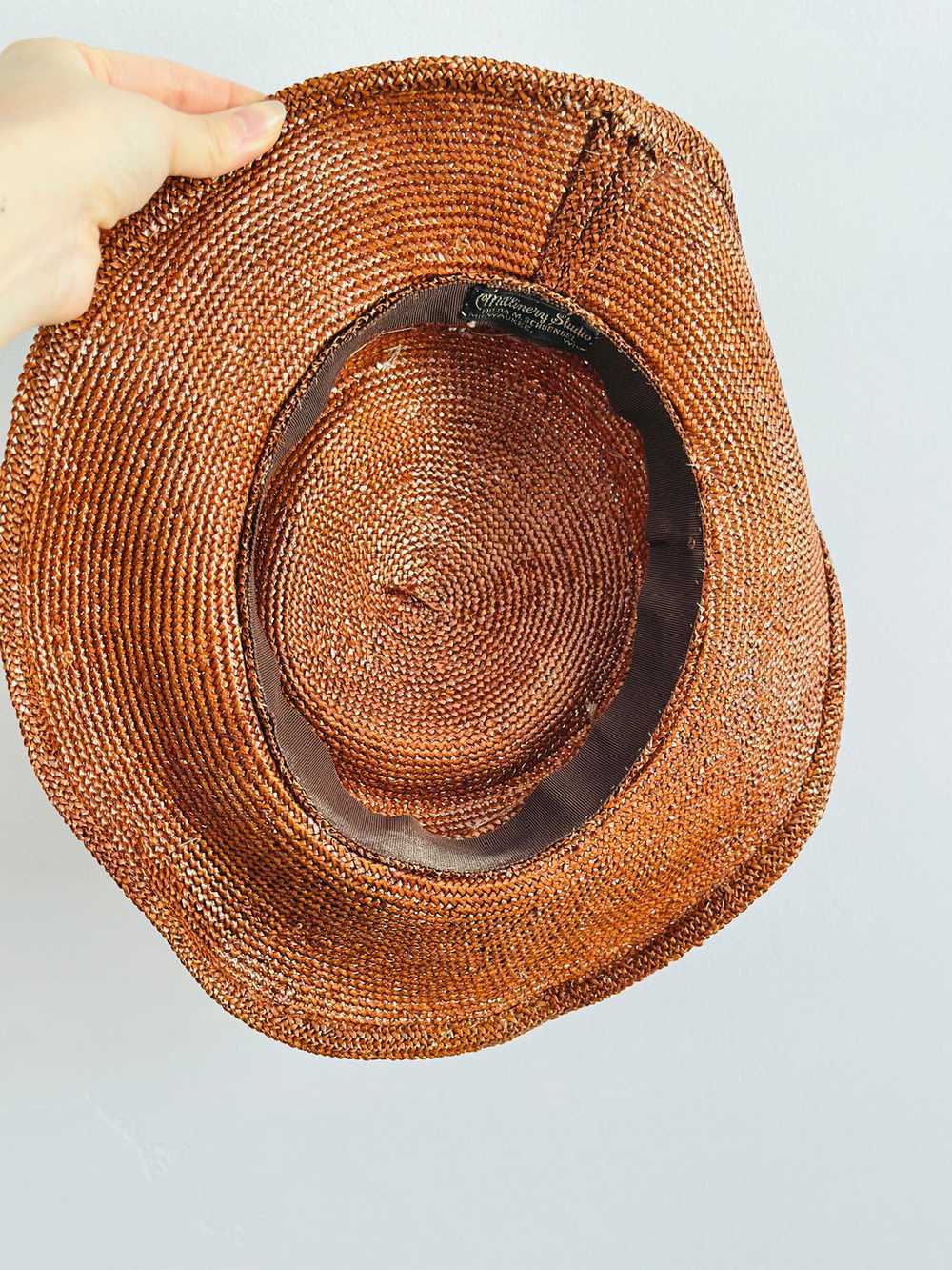 Vintage 1930s millinery sun hat - image 8