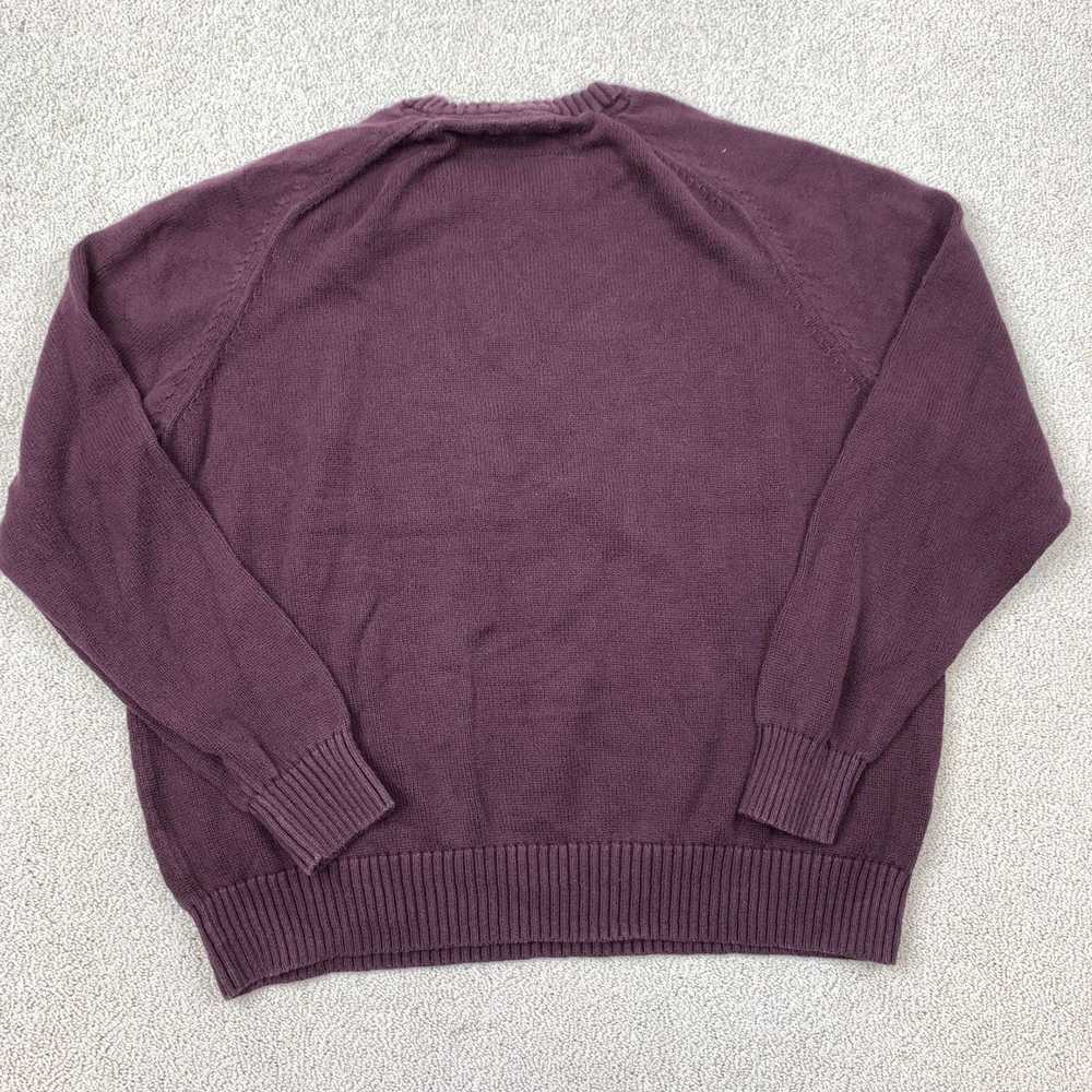 Vintage Burgundy Crew Neck Sweater for Men in XXL… - image 5