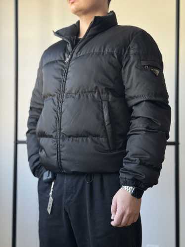 Prada Prada Triangle Puffer Black Down Jacket