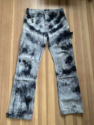 Amiri $1600 Black and White Tie Dye Carpenter Carg