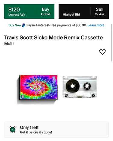 Travis Scott sicko mode travis scott cassette