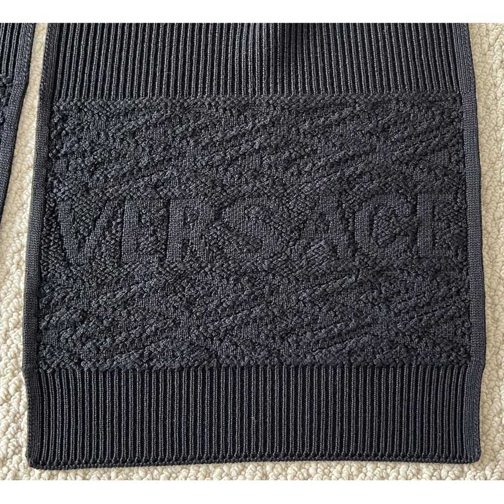 Versace Wool scarf - image 8