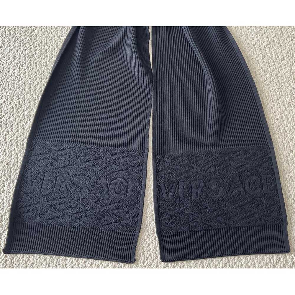 Versace Wool scarf - image 9