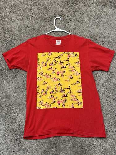 Supreme SS16 Beach Tee グレー (Supremeステッカー付き) Supreme SS16 Beach Tee グレー (Supremeステッカー付き)