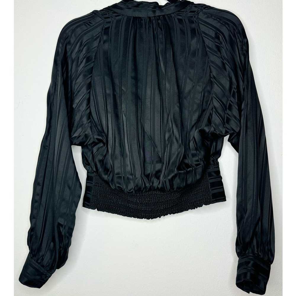 Frame Frame Women's Silk V Neck Blouse - XS Black… - image 6