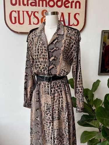 Vintage 1980’s Snakeskin Print Dress