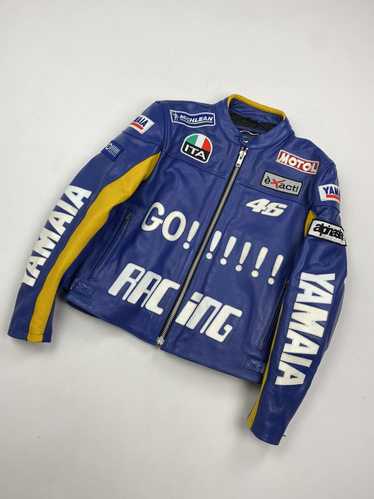 Leather Jacket × Racing × Yamaha VINTAGE RACING L… - image 1