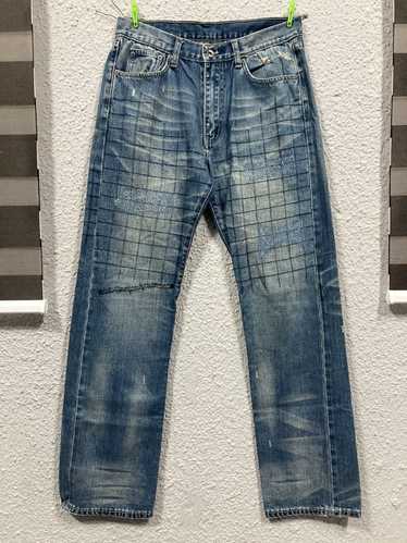 Neighborhood Savage Distressed Straight Selvedge … - image 1