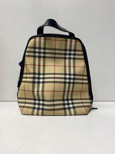 AUTHENTIC Burberry Leather Trimmed PVC Beige Backp