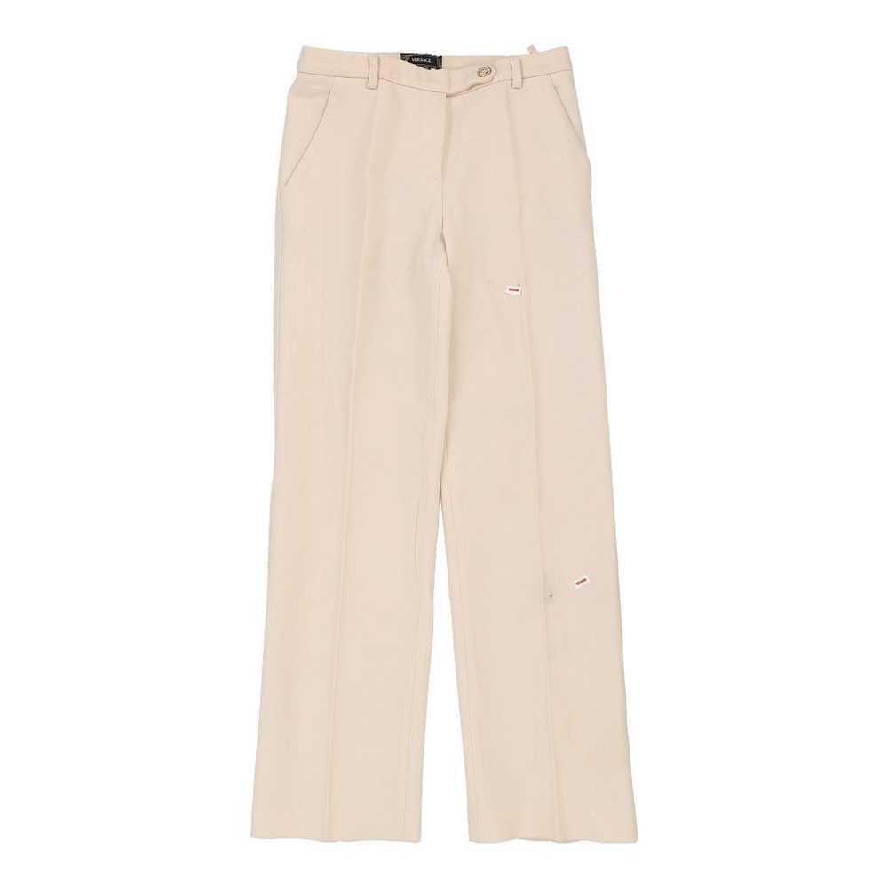 Versace Trousers - 28W 28L Beige Wool - image 3