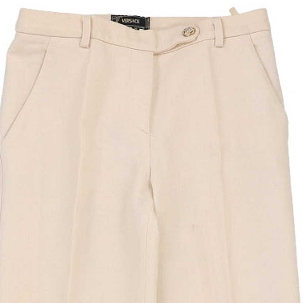 Versace Trousers - 28W 28L Beige Wool - image 6