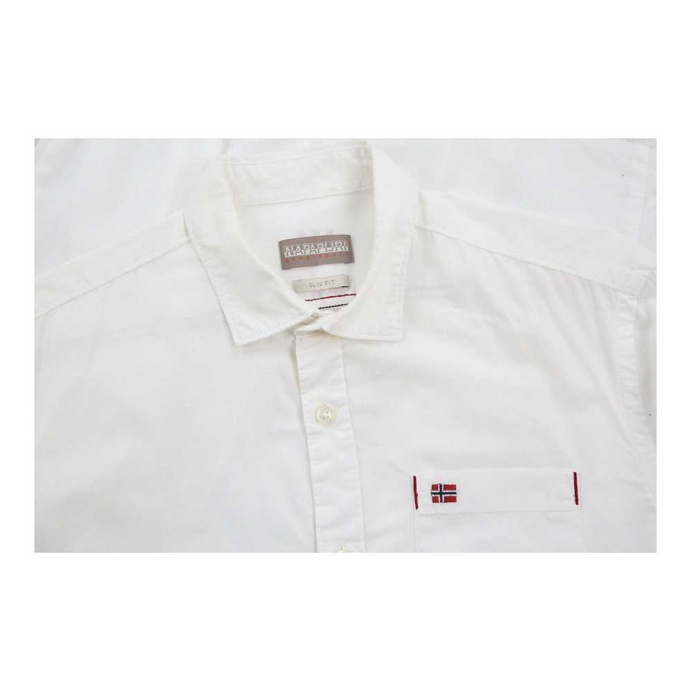 Napapijri Slim Fit Shirt - Medium White Cotton - image 4