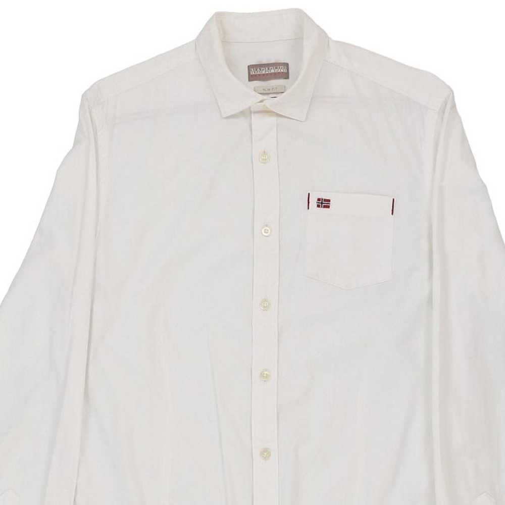 Napapijri Slim Fit Shirt - Medium White Cotton - image 7