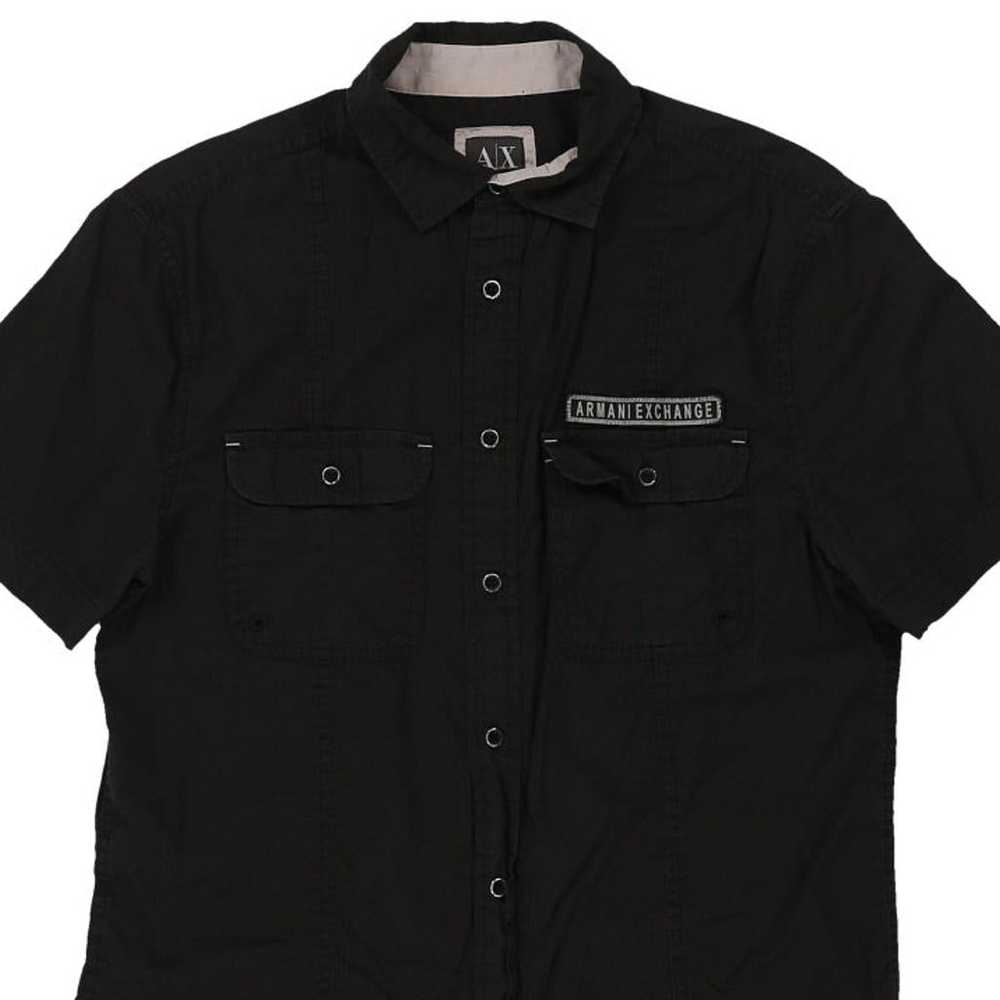 Armani Exchange Short Sleeve Shirt - Medium Black… - image 6