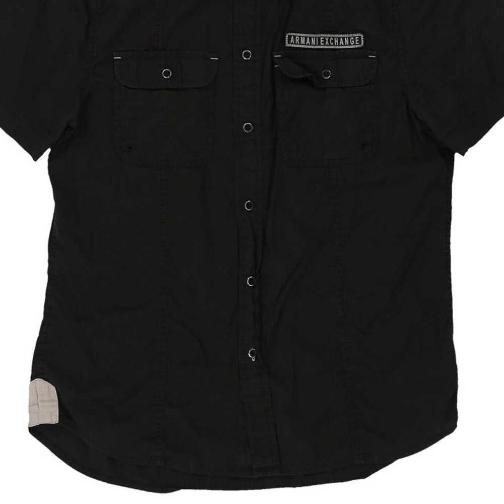 Armani Exchange Short Sleeve Shirt - Medium Black… - image 7