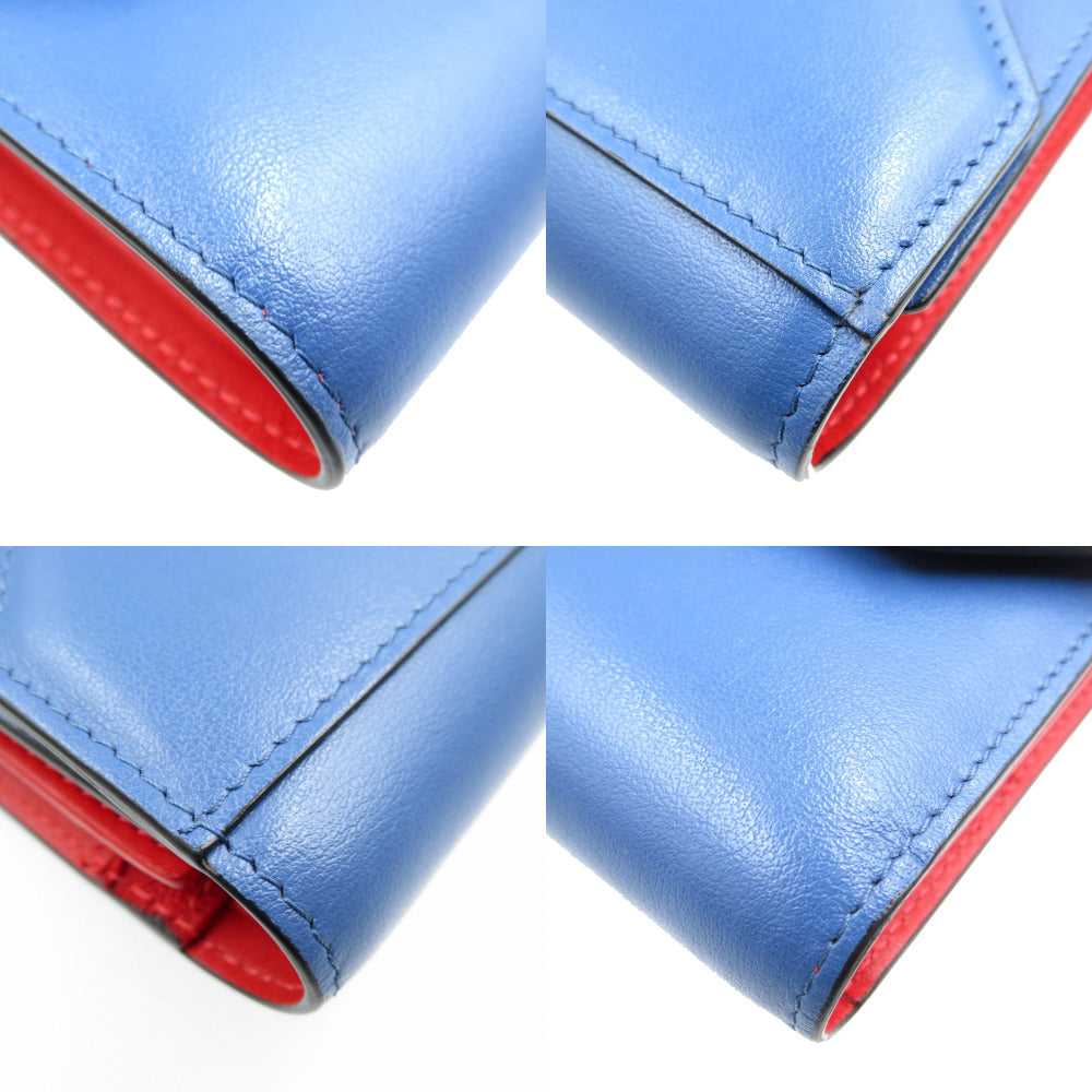 Christian Louboutin Tri-fold wallet leather blue … - image 10