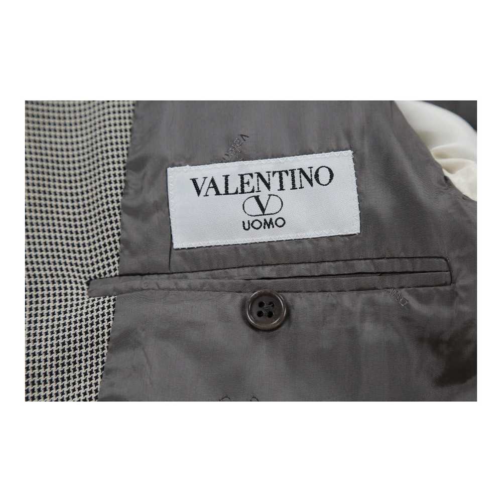 Valentino Checked Blazer - Large Grey Wool - image 4