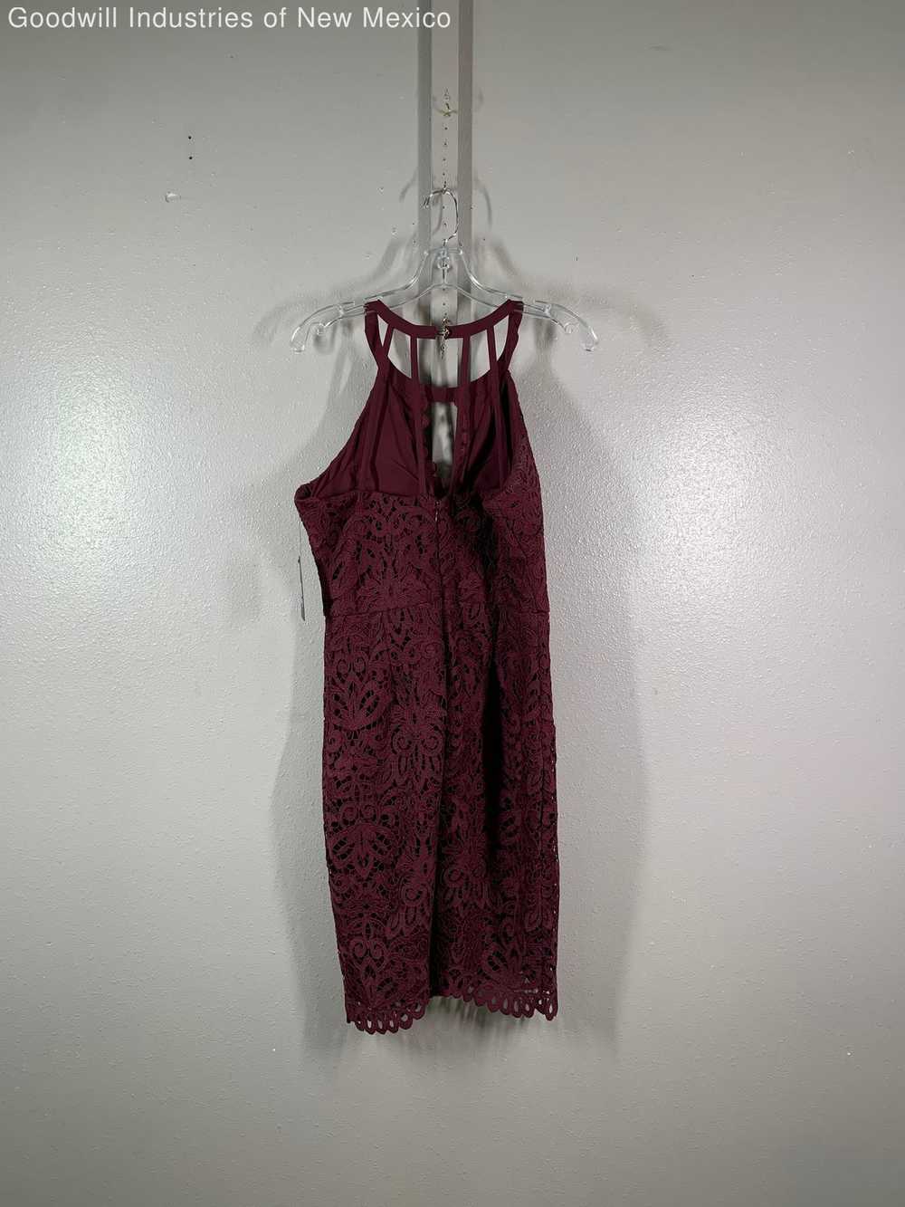 NWT Guess Womens Maroon Floral Sleeveless Halter … - image 2