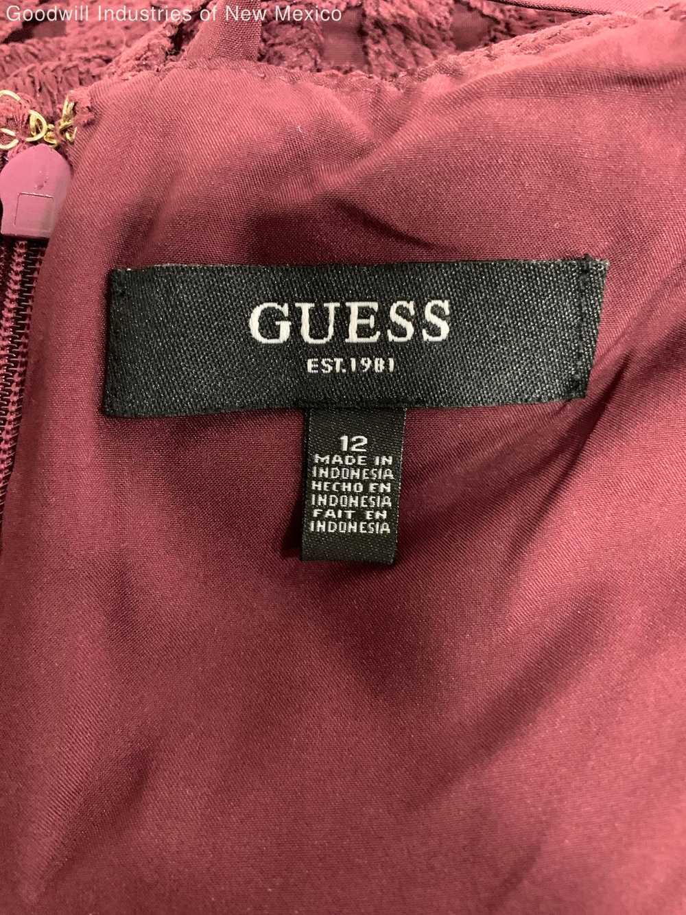 NWT Guess Womens Maroon Floral Sleeveless Halter … - image 4