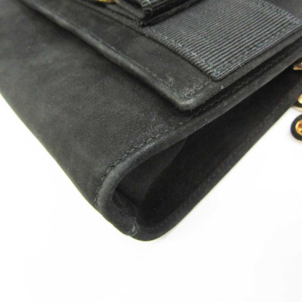 Salvatore Ferragamo Vara Black Suede Shoulder Bag… - image 7