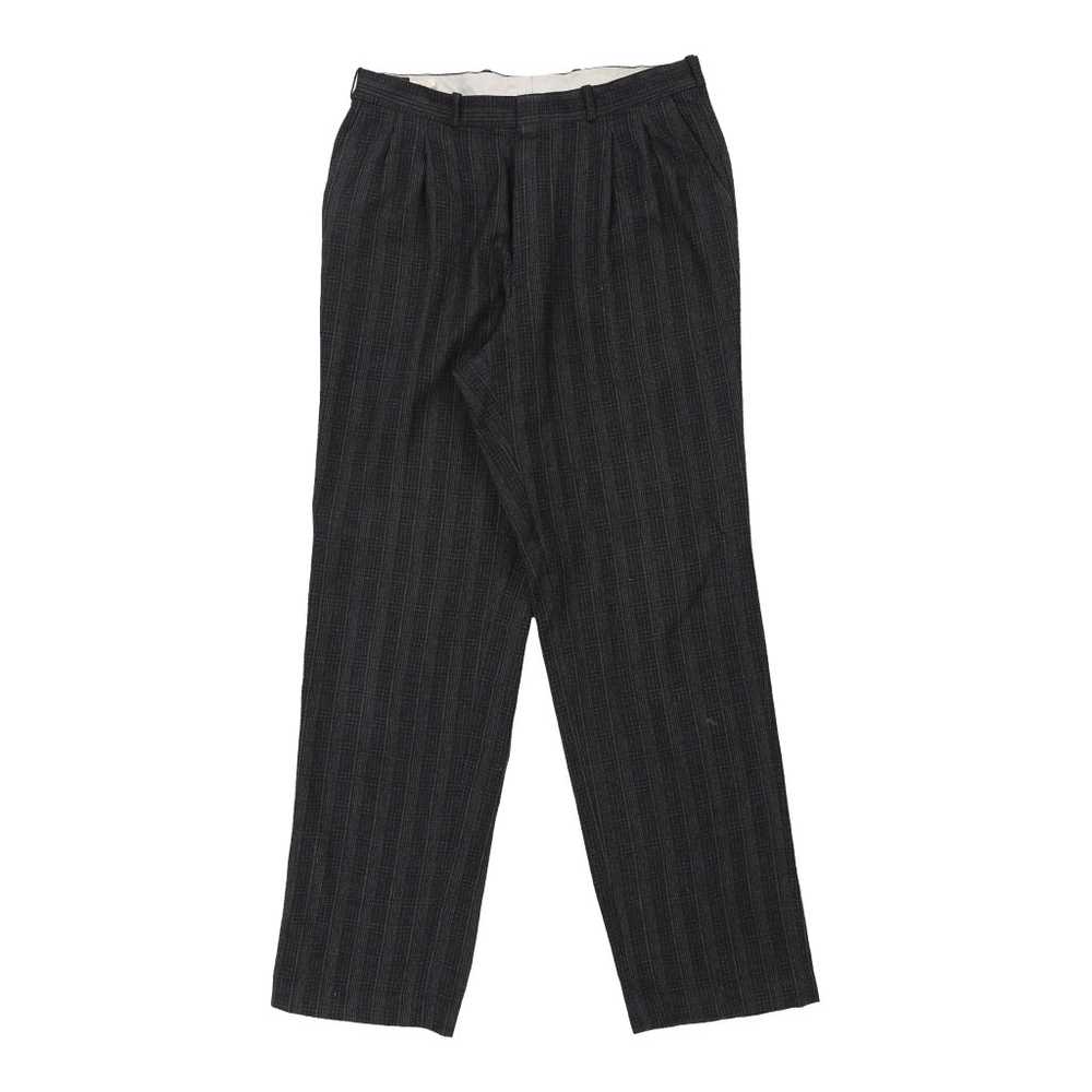 Givenchy Checked Trousers - 33W 33L Black Wool Bl… - image 1