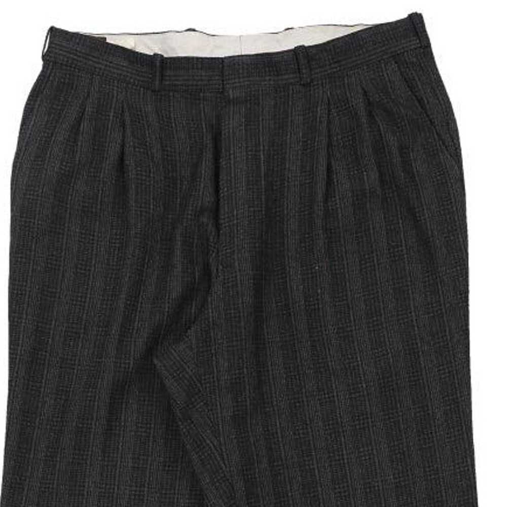 Givenchy Checked Trousers - 33W 33L Black Wool Bl… - image 6