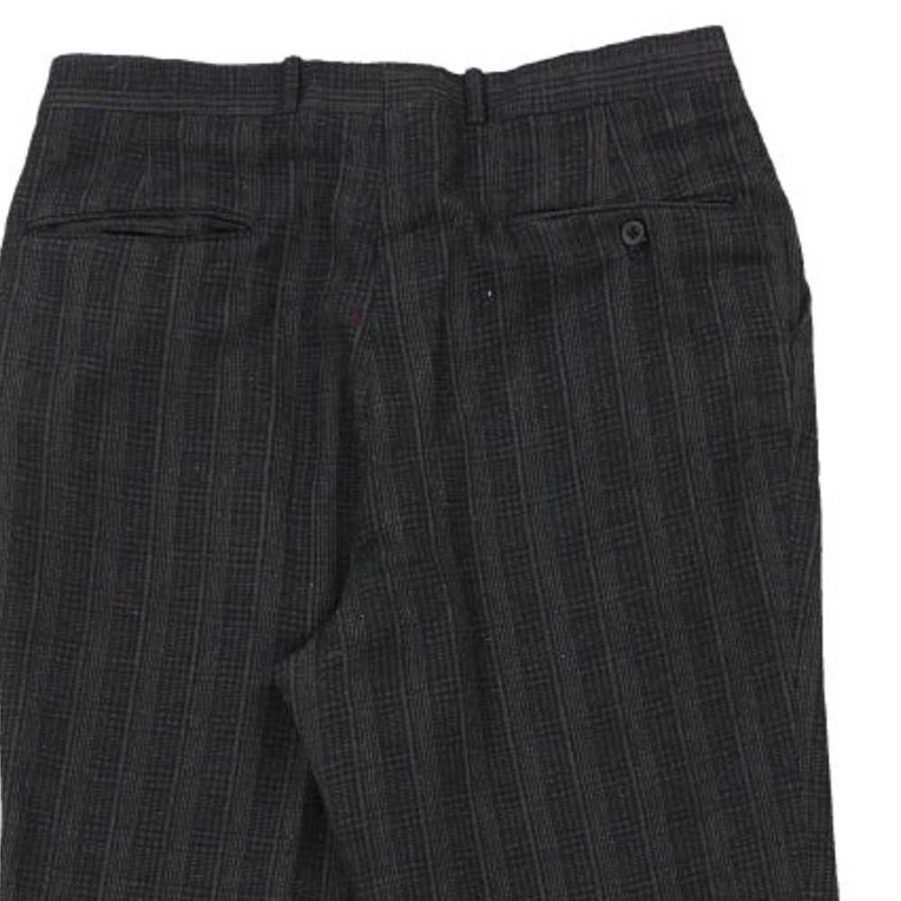 Givenchy Checked Trousers - 33W 33L Black Wool Bl… - image 8