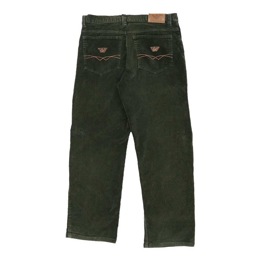 Giorgio Armani Cord Trousers - 30W 26L Green Cott… - image 2