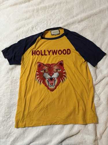 GUCCI 虎刺繍 Tシャツ 良品】GUCCI・グッチ・Tシャツ・黒・タイガー刺繍・虎柄・M相当